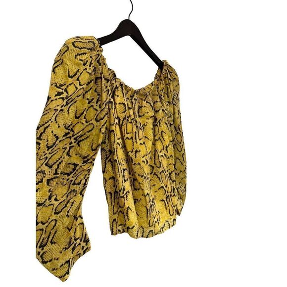 NWT Frame off the shoulder billow top In python size small - Picture 5 of 10